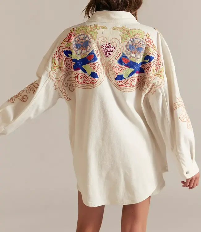 Free People Take Flight Shirt, Snow Bell Combo