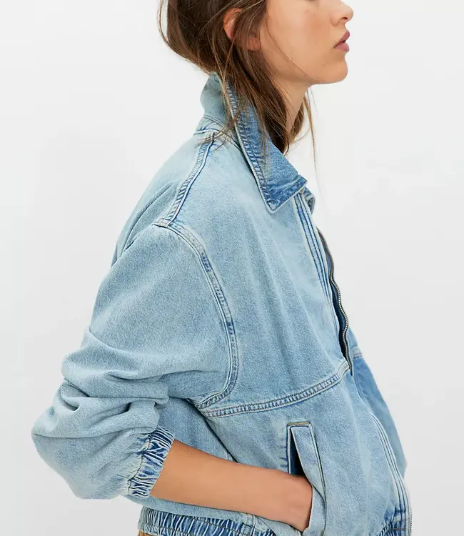 Free People Birdie Denim Jacket, Mockingbird