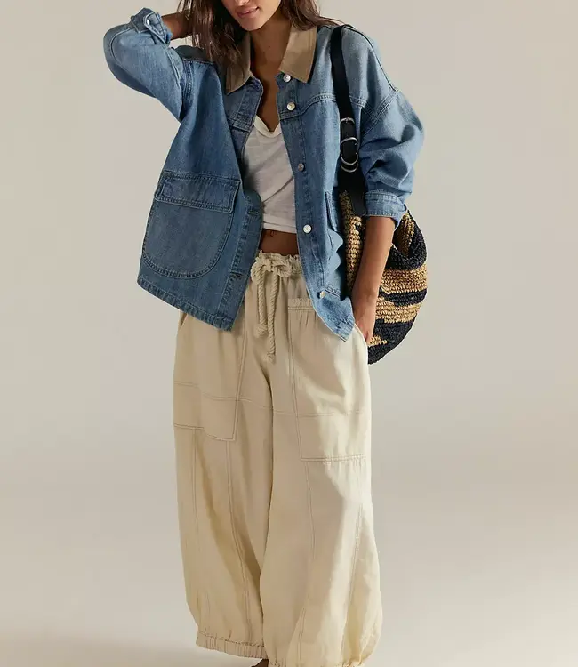 Free People Lemon Denim Jacket, Berry Blues