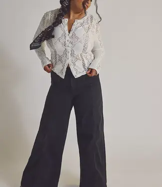 Free People Libre Wide Leg Jeans, Cafe Noir