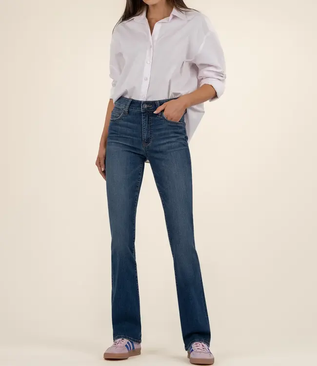 Kut from the Kloth Natalie High Rise Fab Ab Stretch Bootcut Jean in Allied Wash