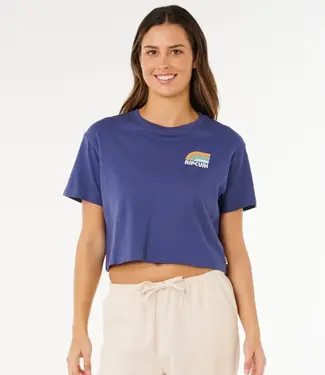 Rip Curl Surf Side Cropped Tee, Navy