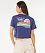 Rip Curl Surf Side Cropped Tee, Navy
