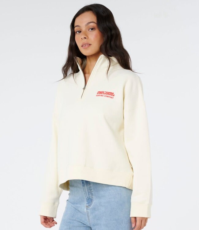 Rip Curl Surf Puff 1/4 Zip, Cayenne