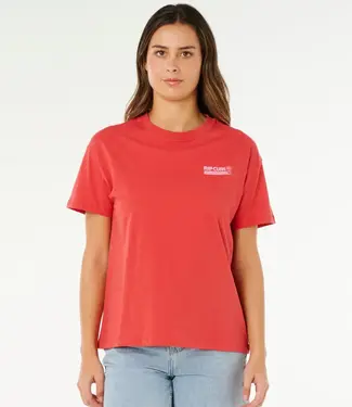 Rip Curl Ocean Break Relaxed Tee, Deep Red