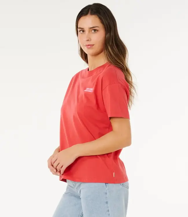 Rip Curl Ocean Break Relaxed Tee, Deep Red