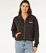 Rip Curl Lay Day Relaxed Zip Through, Washed Black