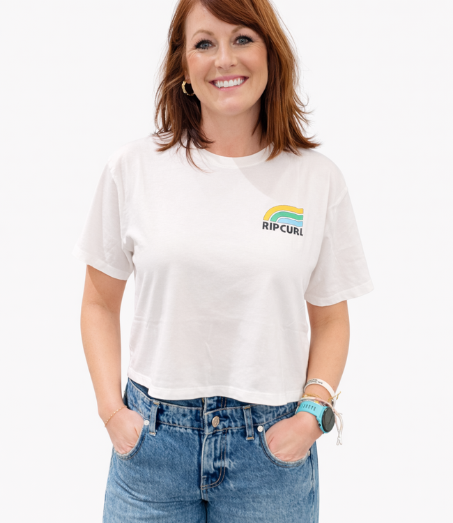 Rip Curl 26RC02-Surf Side Cropped Tee, Bone