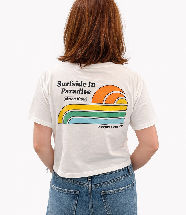 Rip Curl 26RC02-Surf Side Cropped Tee, Bone