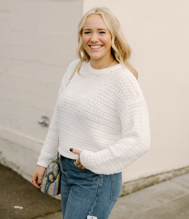 Pistola Denim Katya Sweater, Le Blanc