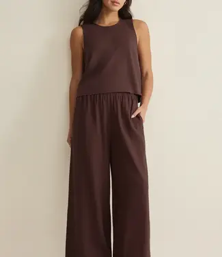 ZSupply Scout Linen Pant, Chocolate Cherry