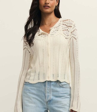 ZSupply Alycia Crochet Sweater, Cloud