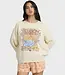 Billabong Echo Oversized Graphic Crew Fleece Sweatshirt in White