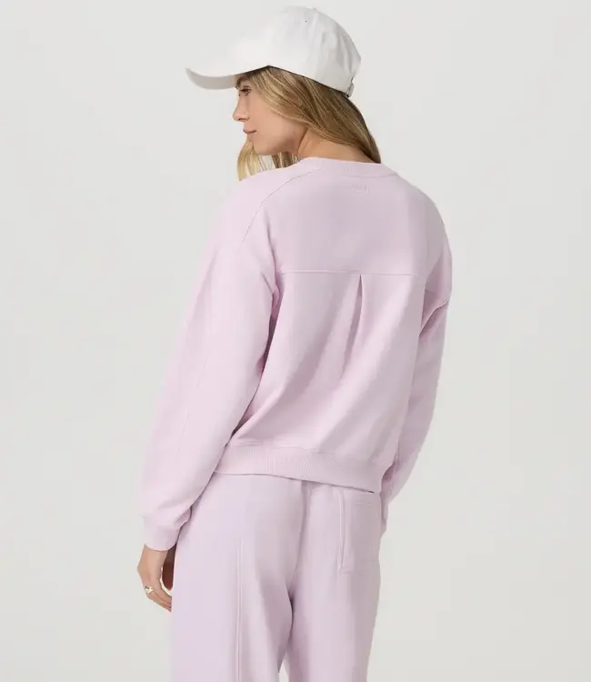 Vuori Sedona Seams French Terry Crew Sweatshirt in Lilac Breeze