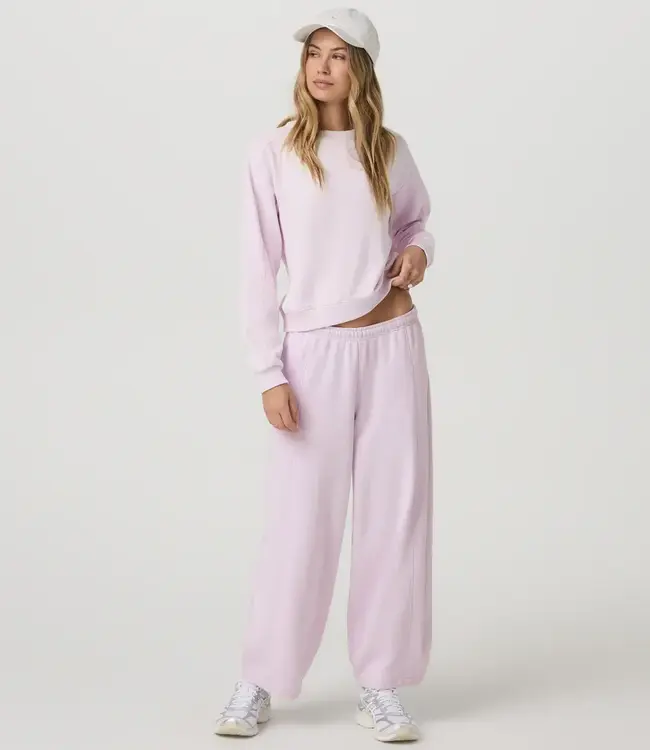 Vuori Sedona Seams French Terry Crew Sweatshirt in Lilac Breeze