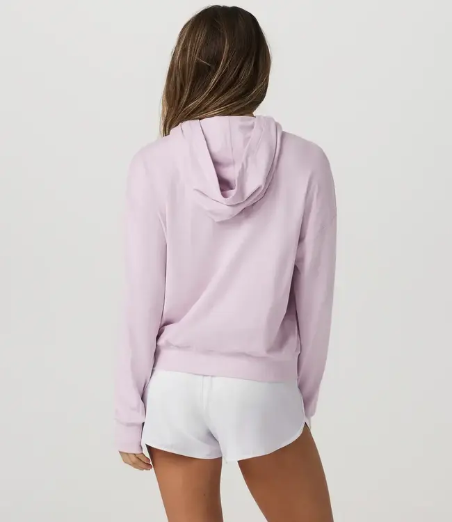 Vuori Halo DreamKnit Modern Pullover Hoodie in Lilac Breeze Heather