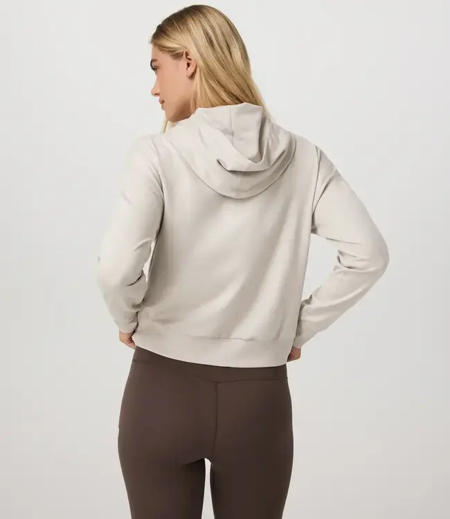 Halo DreamKnit Modern Full Zip Hoodie in Ecru Heather