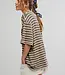 Free People All Love Stripe Relaxed Pocket Tee in Tea Combo