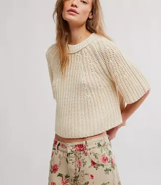 Free People Amy Sweater Tee, Ivory