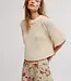 Free People Amy Cotton Knit Sweater Tee in Ivory