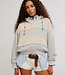 Free People Camp Crush Cotton Blend Textured Hoodie in Heather Grey