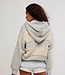 Free People Camp Crush Cotton Blend Textured Hoodie in Heather Grey