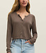 ZSupply Perfect Layer Cotton Knit Button Front Cardigan in Perfectly Taupe