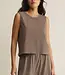 ZSupply Sloane Cotton Jersey Relaxed Tank in Perfectly Taupe