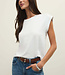 ZSupply Camino Cotton Jersey Statement Sleeve Top in White