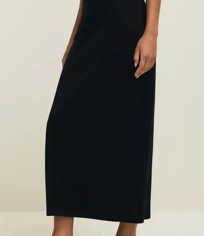 ZSupply Gail Cotton Jersey Midi Skirt in Black