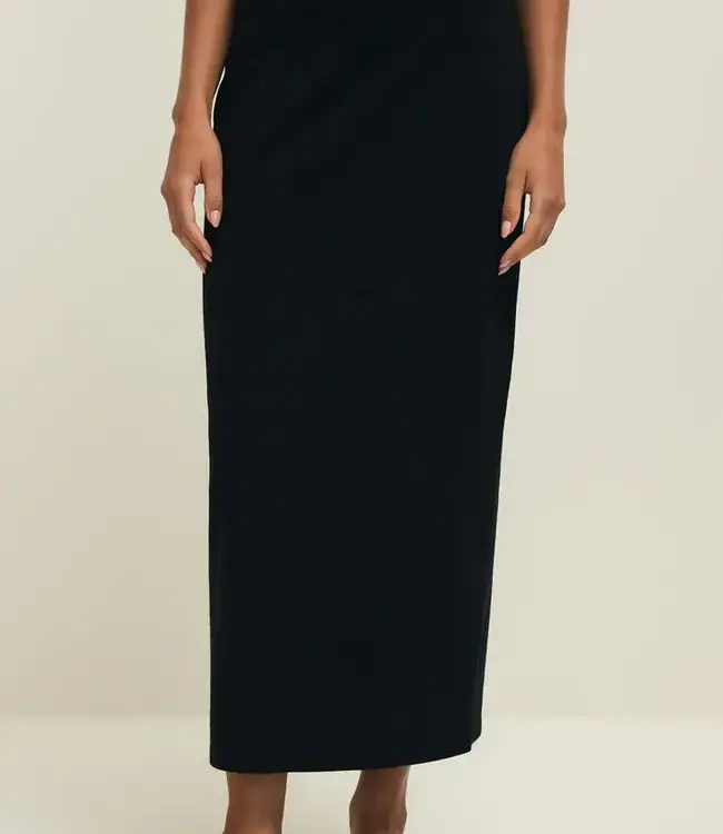 ZSupply Gail Cotton Jersey Midi Skirt in Black