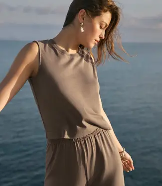 ZSupply Sloane Cotton Jersey Tank, Perfectly Taupe