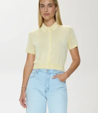 Pistola Denim Lucca Short Sleeve Polo Sweater, Pale Yellow