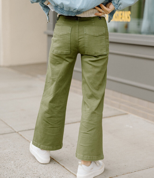 Kut from the Kloth Meg HR Wide Leg, Dill