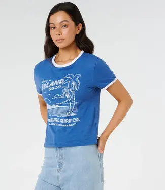 Rip Curl Island Time Slub Tee, Vintage Blue