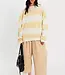 Free People Classic Striped Crew, Apricot Combo
