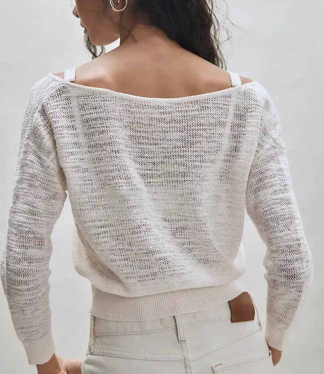 Free People Soft Focus Fine Pullover, Ivory