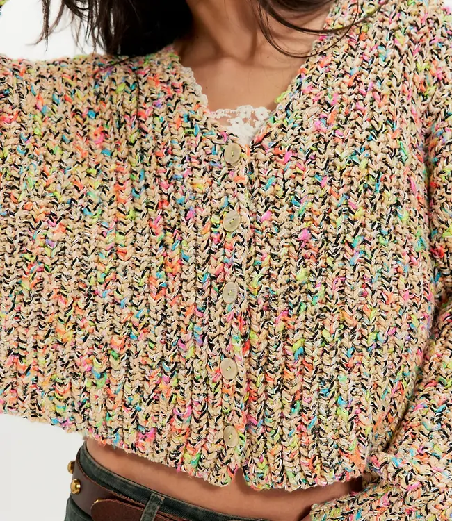 Free People Flea Market Cardi, Neon Sand