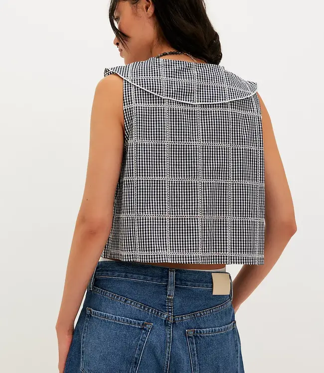 Free People Waiting For Me Top, Navy Combo