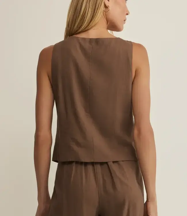 ZSupply Roman Linen Vest, Palo Santo