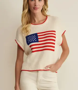 ZSupply Sleeveless Patriot Sweater, Cloud
