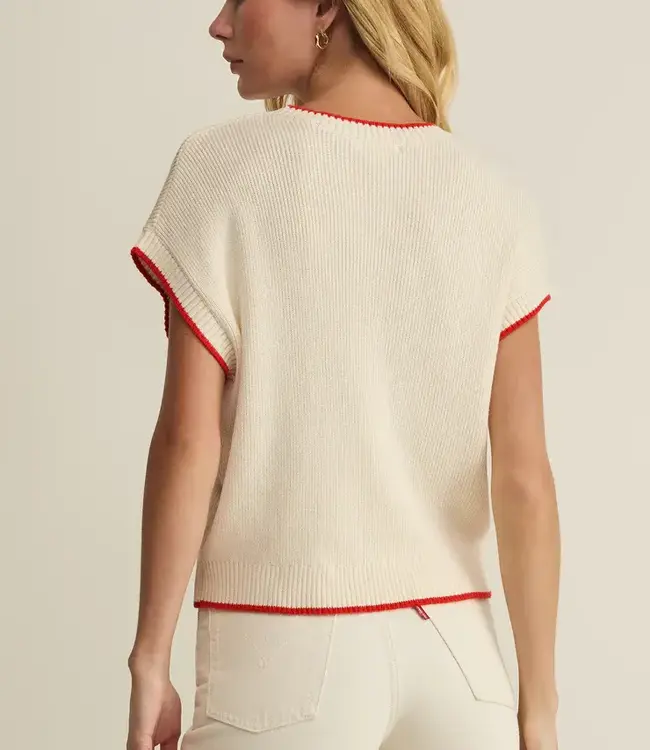 ZSupply Sleeveless Patriot Sweater, Cloud