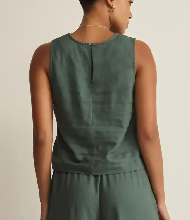 ZSupply Sloane Linen Top, Everglade