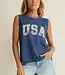 ZSupply Stars and Stripes Muscle Tank, True Navy
