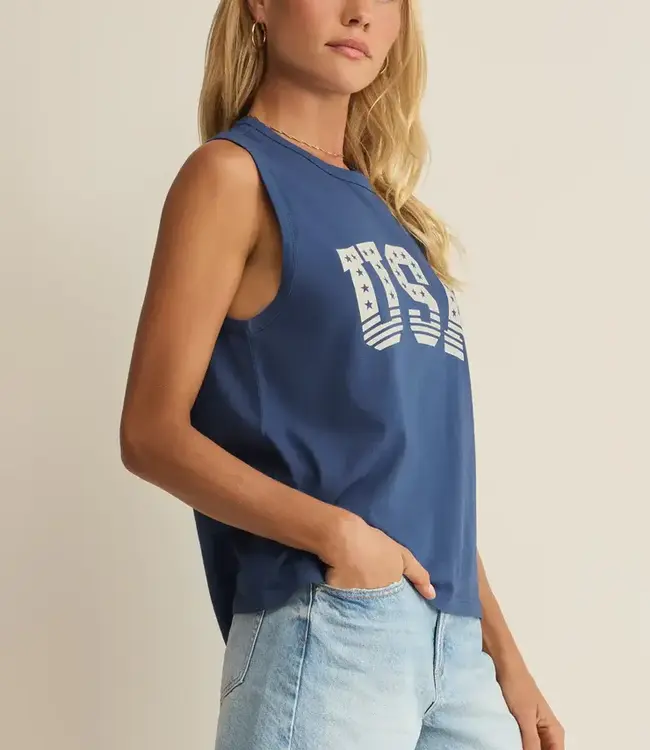 ZSupply Stars and Stripes Muscle Tank, True Navy