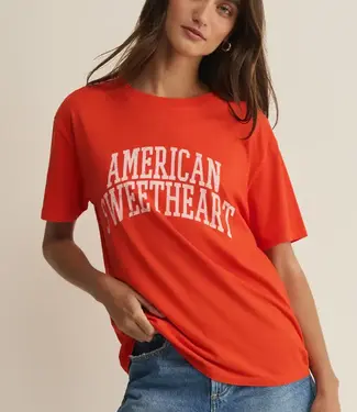 ZSupply Sweetheart Boyfriend Tee, Lychee