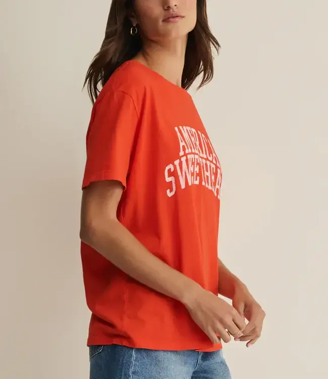 ZSupply Sweetheart Boyfriend Tee, Lychee
