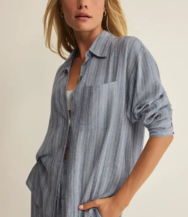 ZSupply The Perfect Striped Button Up, Indigo