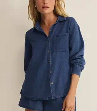 ZSupply The Perfect Twill Button Up, Twilight Blue