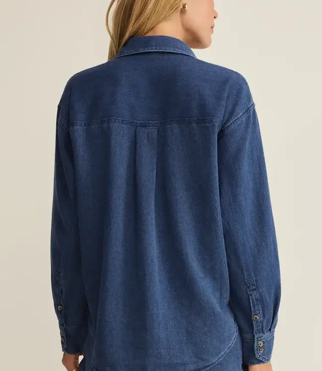 ZSupply The Perfect Twill Button Up, Twilight Blue
